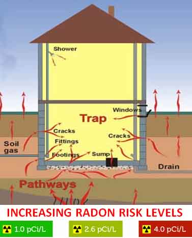 Radon health exposure testing